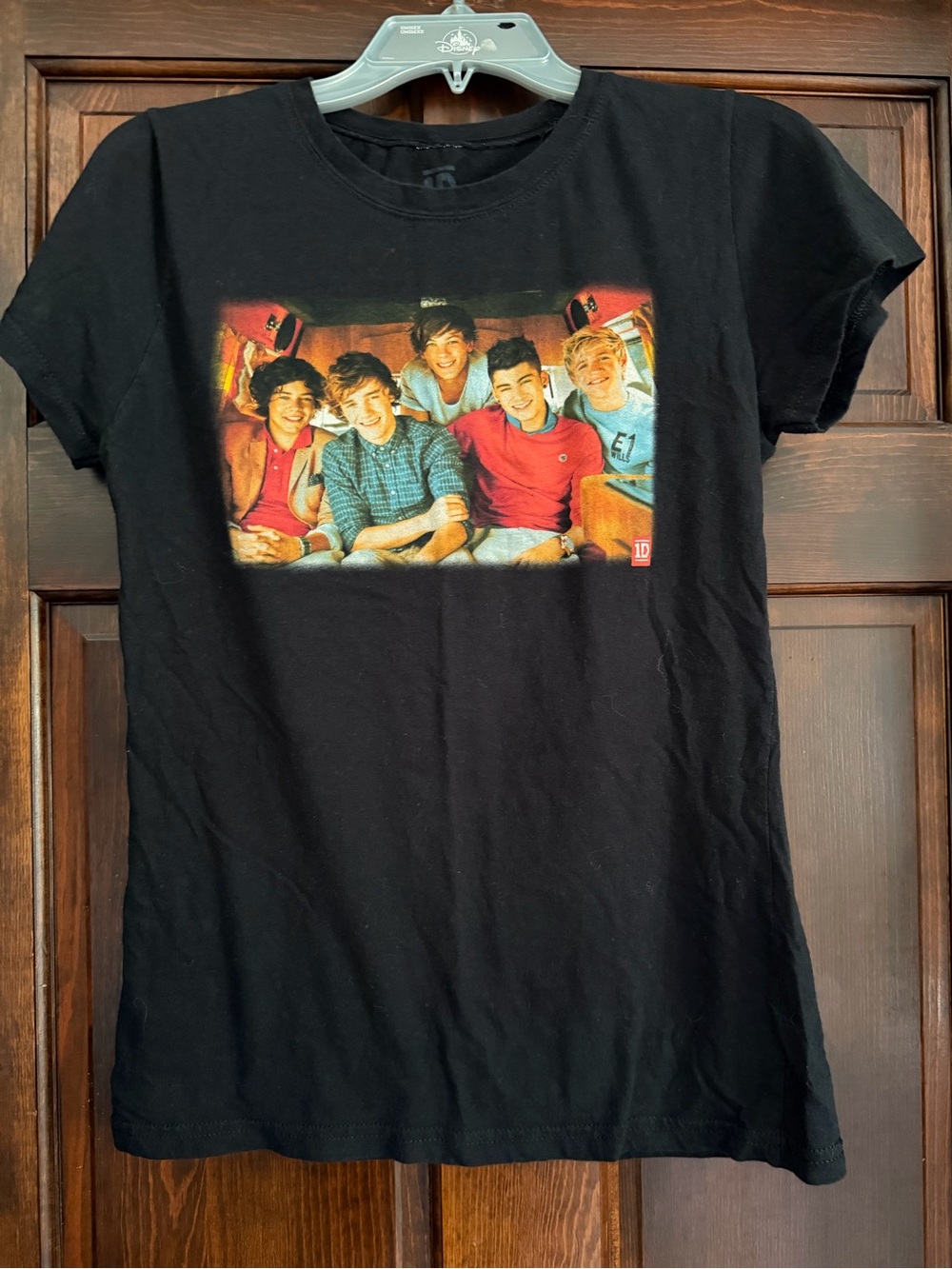 One Direction Ground Photo Black Tee Shirt Junior XL Harry Liam Louis Zayn Niall